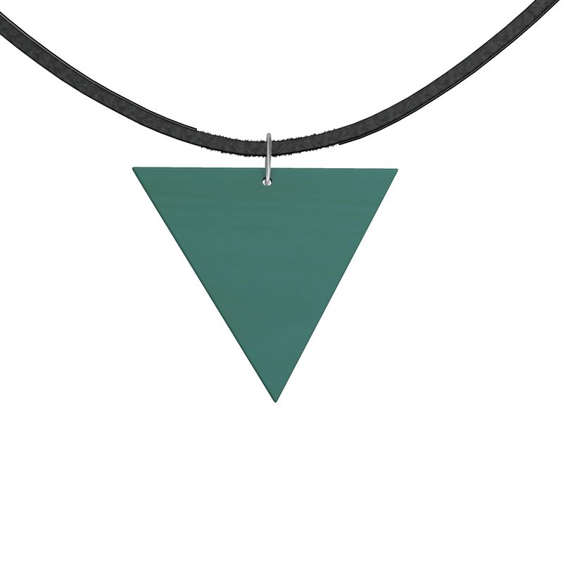 Wooden Pendant Necklace Geometric